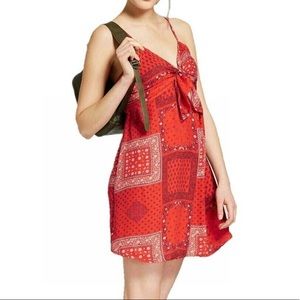Red summer minidress